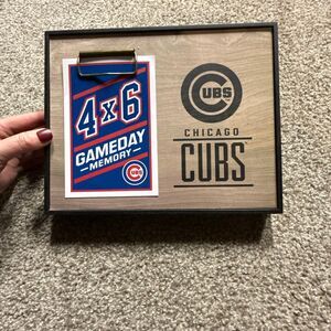 Chicago Cubs Wooden Memory Frame NEW